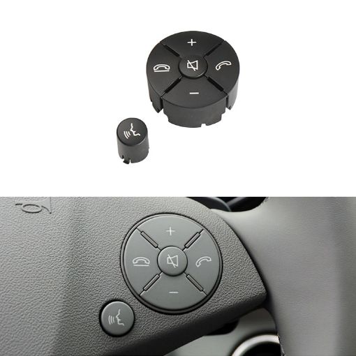 Mercedes-Benz W204 2007-2014 Right Side Steering Wheel Switch Panel, Black - 1