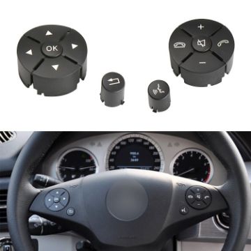 Car Steering Wheel Switch Buttons Panel for Mercedes-Benz W204 2007-2014 - 1