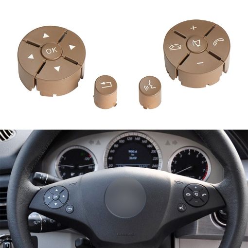 Car Steering Wheel Switch Buttons Panel for Mercedes-Benz W204 2007-2014 - 1