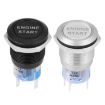 19MM Car One-Button Start Switch LED Metal Button (Black) - 2