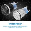 19MM Car One-Button Start Switch LED Metal Button (Black) - 5