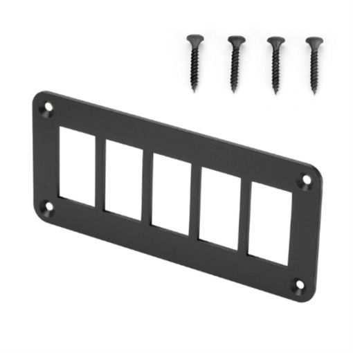 Aluminum Rocker Switch Panel Bracket for Narva Type Boats - 5 Holes - 1