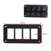 Aluminum Rocker Switch Panel Bracket for Narva Type Boats - 4 Holes - 2