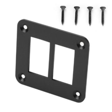 Aluminum Rocker Switch Panel Bracket for Narva Type Boats - 2 Holes - 1