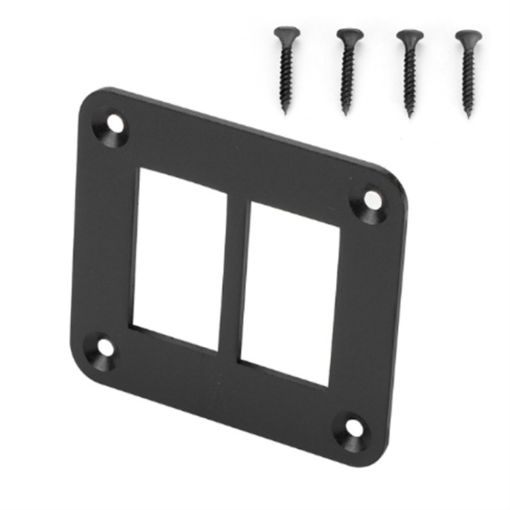 Aluminum Rocker Switch Panel Bracket for Narva Type Boats - 2 Holes - 1