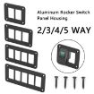 Aluminum Rocker Switch Panel Bracket for Narva Type Boats - 2 Holes - 3