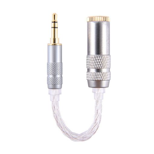 3.5mm Male to 4.4mm Female Balance Adapter Cable - Silver - 1