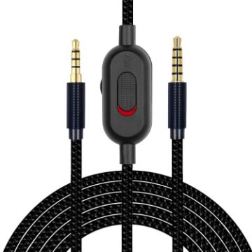 ZS0193 Headphone Audio Cable for Logitech Astro A10 A40 - Black - 1