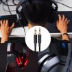 ZS0086 Gaming Headphone Audio Cable for Logitech Astro A10 A40 A30 - Black - 5