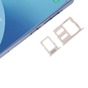 Gold SIM Card Tray + Micro SD Card Tray for Galaxy J3 (2017), J5 (2017), J7 (2017) - 1