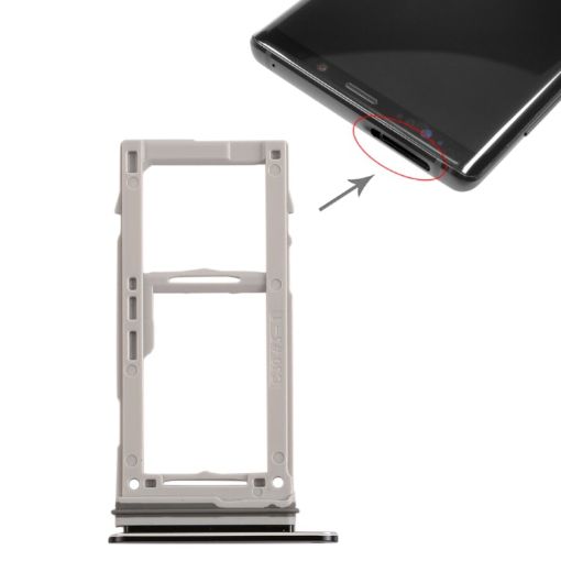 Galaxy Note9 SIM Card Tray + Micro SD Tray - Black - 1