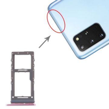 Samsung Galaxy S20+/S20 Ultra SIM Card Tray + Micro SD Card Tray (Pink) - 1
