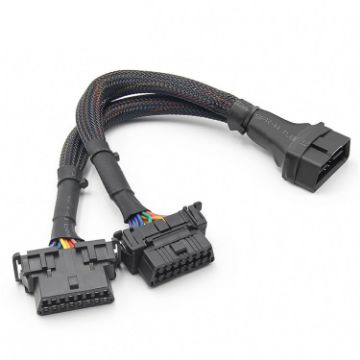 16PIN Car OBD Elbow Extension Cable - 2 In 1 Conversion Cable - 1