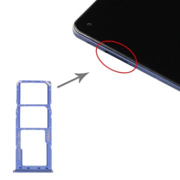 Samsung Galaxy A21s SIM Card Tray + Micro SD Card Tray Blue - 1