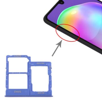 Samsung Galaxy A315/A31 SIM Card Tray + Micro SD Card Tray Blue - 1