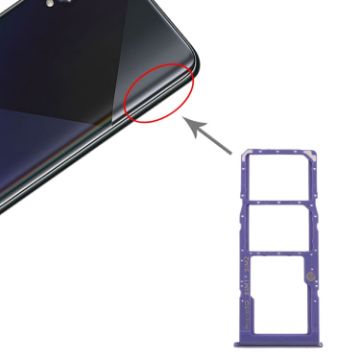 Samsung Galaxy A50s SM-A507 SIM Card Tray + Micro SD Card Tray (Purple) - 1