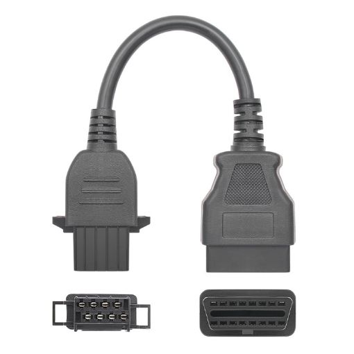 Volvo 8 Pin Female to OBDII Female Truck Adapter Cable - 1