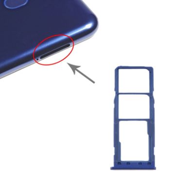 Samsung Galaxy M10 SM-M105 SIM Card Tray + Micro SD Card Tray (Blue) - 1