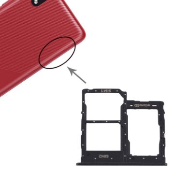 Samsung Galaxy A01 Core SM-A013 SIM Card Tray + Micro SD Card Tray (Black) - 1