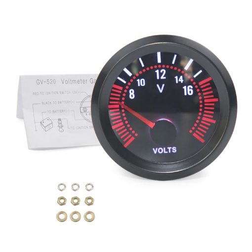 52mm 12V Universal Car Voltmeter - Modified Design - 1