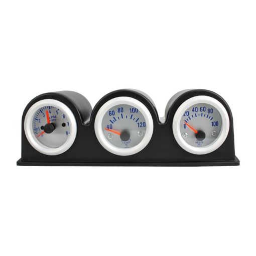 52mm 3 in 1 Car Meter Tachometer + Water Temp Gauge + Oil Press Gauge - 1