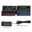 3 in 1 Car LED Clock Thermometer Voltmeter (Red) - 2