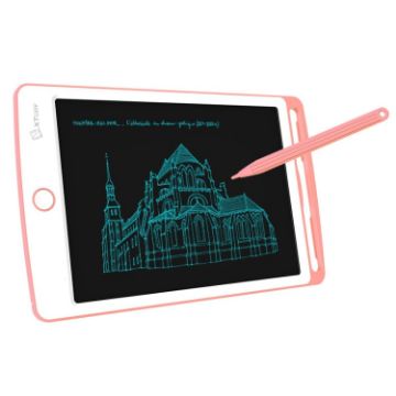 Picture of WP9308 8.5 inch LCD Writing Tablet High Brightness Handwriting Drawing Sketching Graffiti Scribble Doodle Board for Home Office Writing Drawing (Pink)