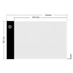 Picture of 2.2W 5V LED Three Level of Brightness Dimmable A5 Acrylic USB Copy Boards Anime Sketch Drawing Sketchpad