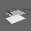 Picture of 2.2W 5V LED Three Level of Brightness Dimmable A5 Acrylic USB Copy Boards Anime Sketch Drawing Sketchpad