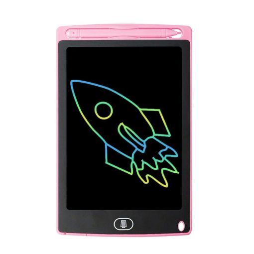 LCD Writing Board Children Hand Drawn Board 8.5" Colorful Light Pink - 1