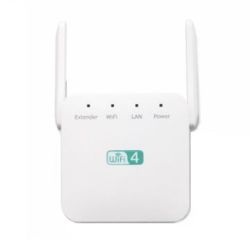 Picture of 2.4G 300M Wi-Fi Amplifier Long Range WiFi Repeater Wireless Signal Booster EU Plug White