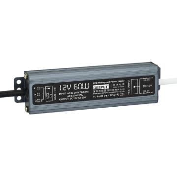 GEEPUT 220V to 12V LED Power Supply Transformer - 5A 60W - 1