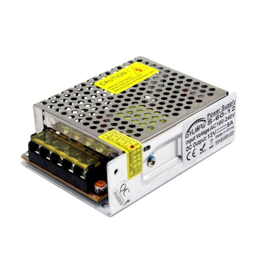 S-60-12 DC12V 5A LED Power Supply - 60W - Size: 110 x 79 x 36mm - 1