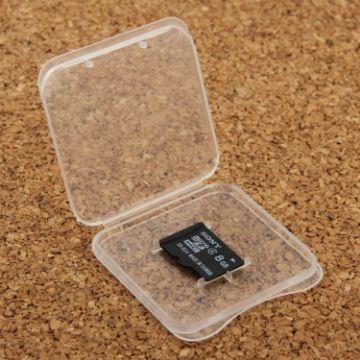 100 PCS Transparent Plastic Storage Card Box for Micro SD (TF) Card - 1