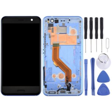 LCD Screen for HTC U11 Digitizer Full Assembly with Frame - Blue - 1
