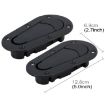 Carbon Fiber Car Hood Lock Pair - Racing Car Cover Lock (Black) - 2