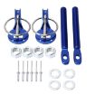 Carbon Fiber Hood Lock Car Cover Pull-type Engine Lock Pins (Blue) - 4