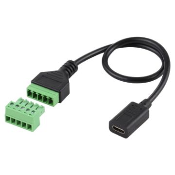 USB-C Female to 5 Pin Pluggable Terminals Solderless Adapter Cable - 1