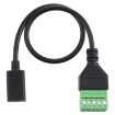 USB-C Female to 5 Pin Pluggable Terminals Solderless Adapter Cable - 3