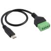 USB-C Male to 5 Pin Pluggable Terminals Solderless Adapter Cable - 2