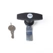 Black T Shape Handle Paddle Entry Door Latch & Keys for Trailer/Yacht - 2