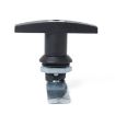 Black T Shape Handle Paddle Entry Door Latch & Keys for Trailer/Yacht - 3