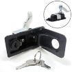 Adjustable Black Paddle Entry Door Latch & Keys - Trailer/Yacht/Truck - 1