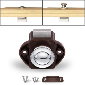 Drawer Cabinet Catch Latch Release - Brown - 1