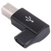 USB-C Female to USB 2.0 B MIDI Male Adapter - Black - 5