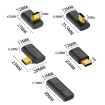 40Gbps USB-C Female to Male Adapter, 240W, Side Bend, Black - 3
