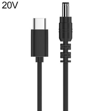 20V DC Power to Type-C Adapter Cable - 5.5 x 2.1mm - Fast Charging - 1