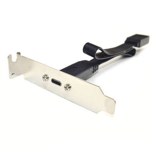 USB 3.1 Type-E to USB-C Connector Front Panel Header 0.5m Bracket - 1