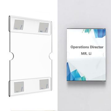 Picture of 2 PCS 4x6 Inch Wall Mounted Acrylic Signage Bracket Wall Photo Frame