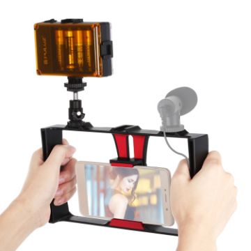 PULUZ 2 in 1 Vlogging LED Selfie Light Smartphone Video Rig Kit - 1